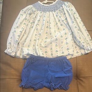 The Beaufort Bonnet Company White and Blue Matching Sets with Ruffles